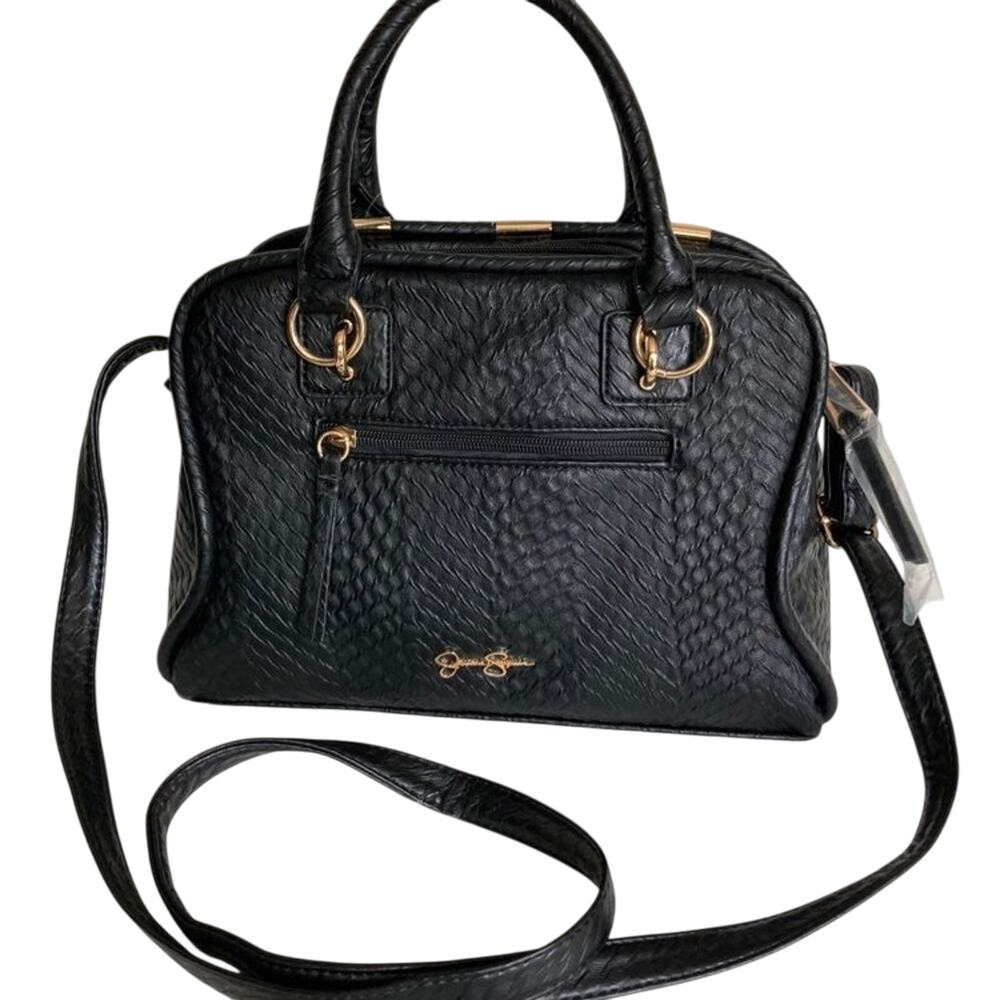 BRAND NEW Jessica Simpson Reptile Black Gold Purse Handbag Beautiful